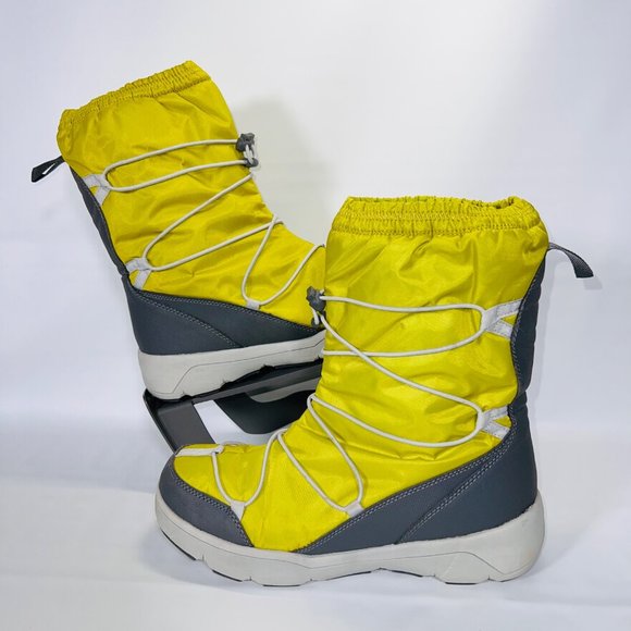 Lands' End Shoes Lands End Winter Snow Moon Boots Lime Green Grey